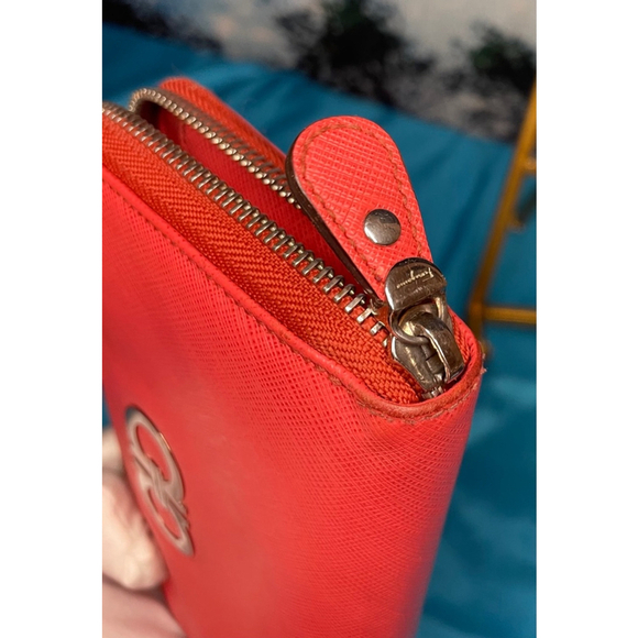 Salvatore Ferragamo Red Leather Wallet VGUC - Picture 11 of 13